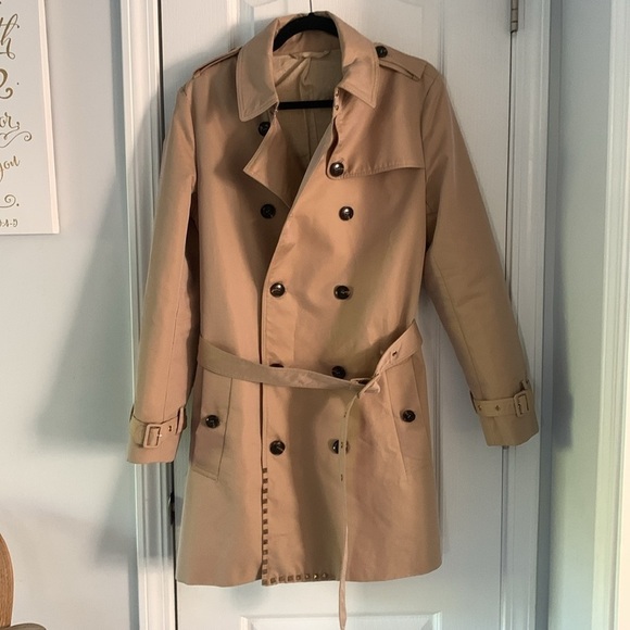 Valentino Spa trench coat tan studs detail sz XL luxury buttons classic elegant - Picture 7 of 16